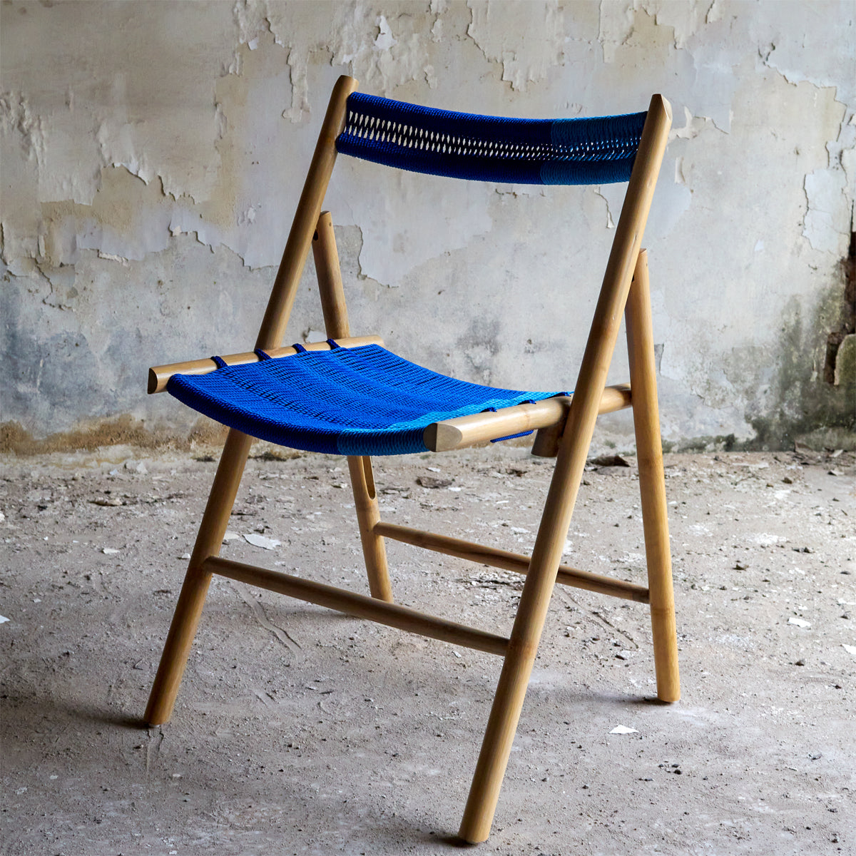 CHAMFER CHAIR NATURAL - BLUE