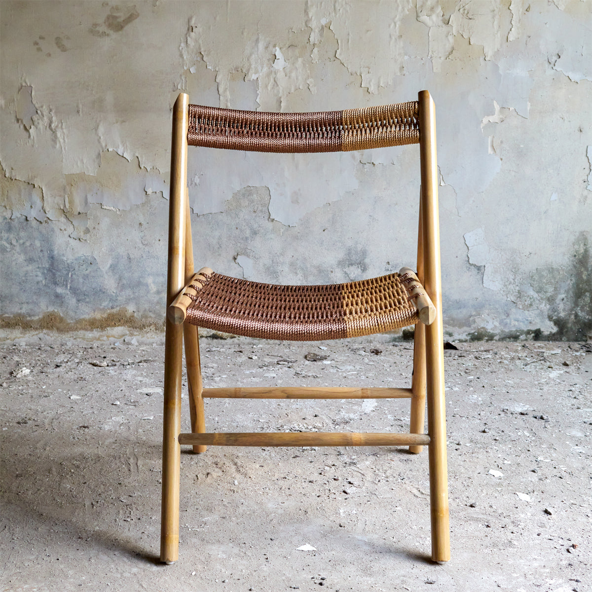 CHAMFER CHAIR NATURAL - GREEN BLUE