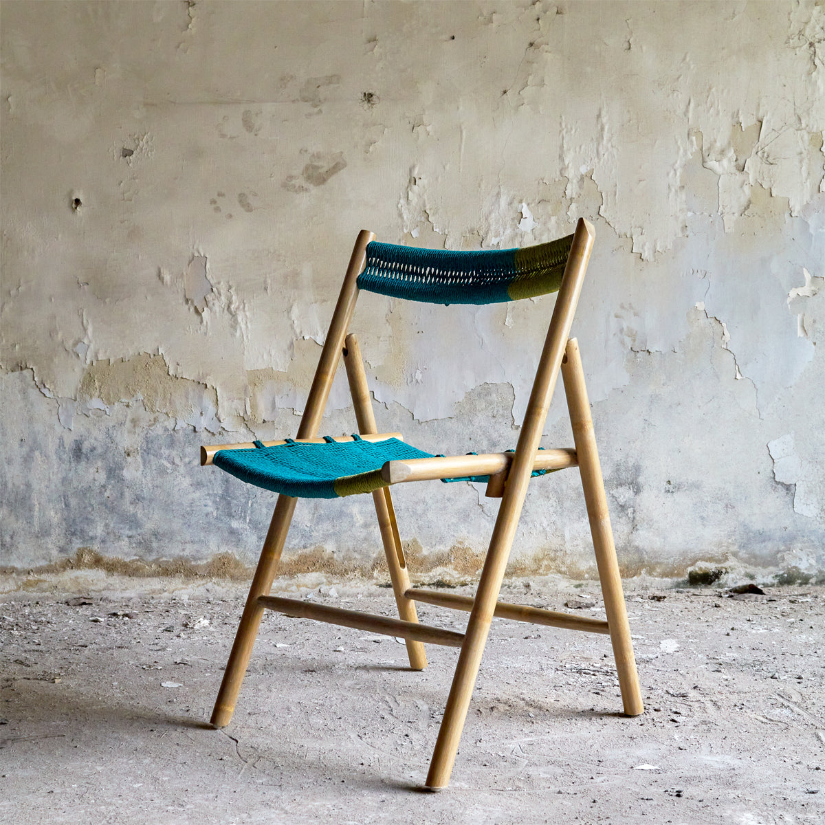 CHAMFER CHAIR NATURAL - BLUE