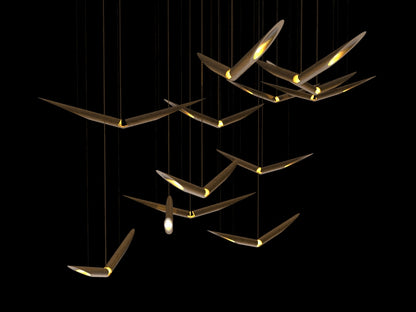 Bamboo Bird Light Installation