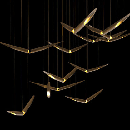 Bamboo Bird Light Installation