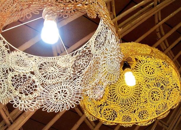 Sustainable Rattan Lace lighting