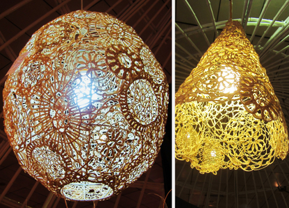 Sustainable Rattan Lace lighting