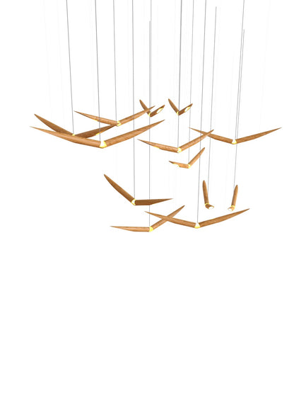 Bamboo Bird Light Installation