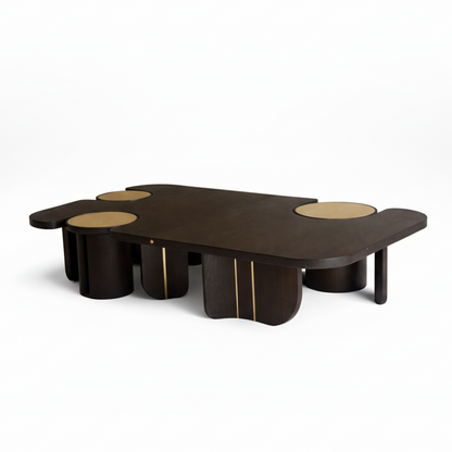 GROVE TRIO COFFEE TABLE (BROWN BLACK)