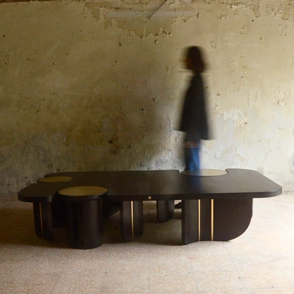 GROVE TRIO COFFEE TABLE (BROWN BLACK)