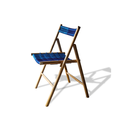 CHAMFER CHAIR NATURAL - BLUE