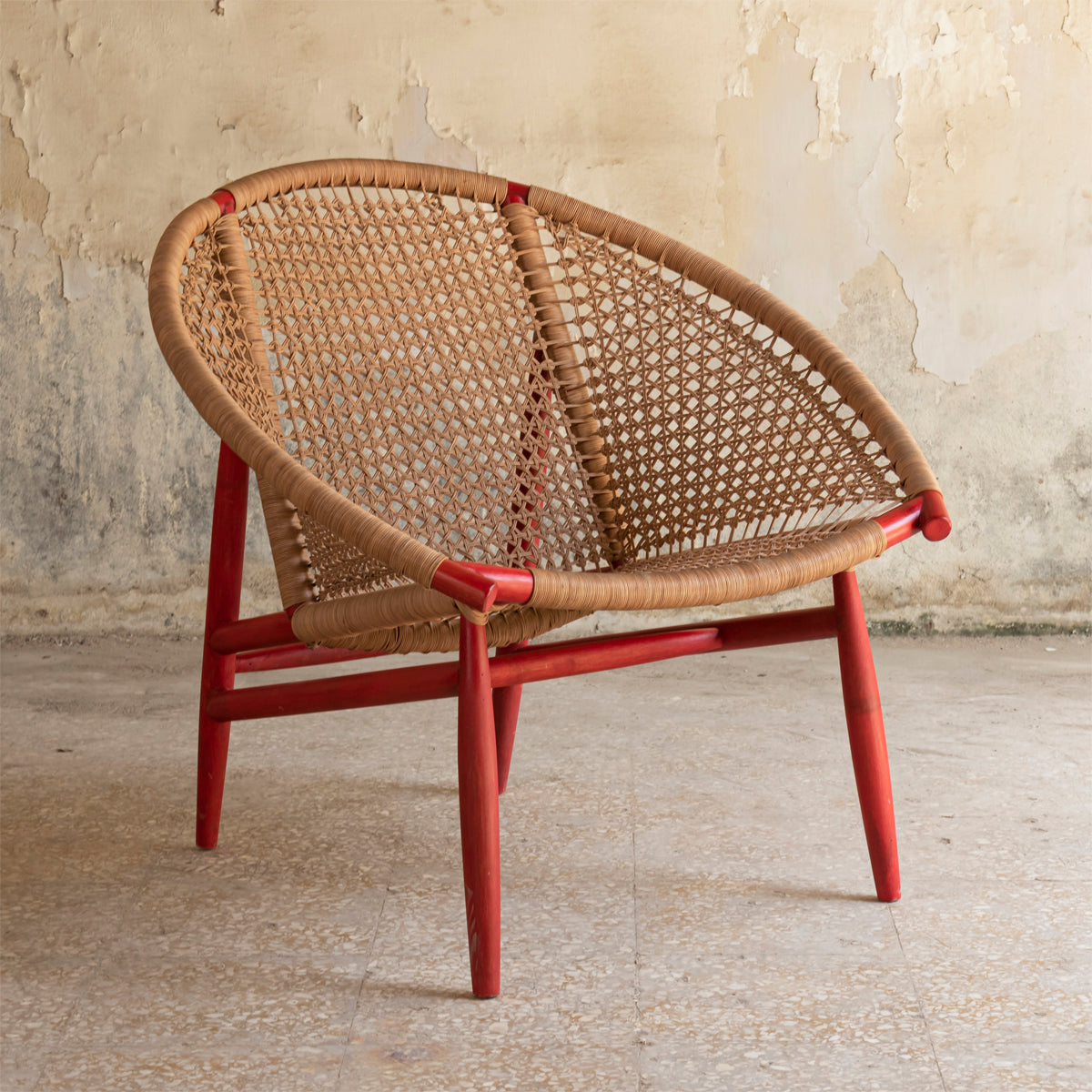Soop Leather Chair - Red
