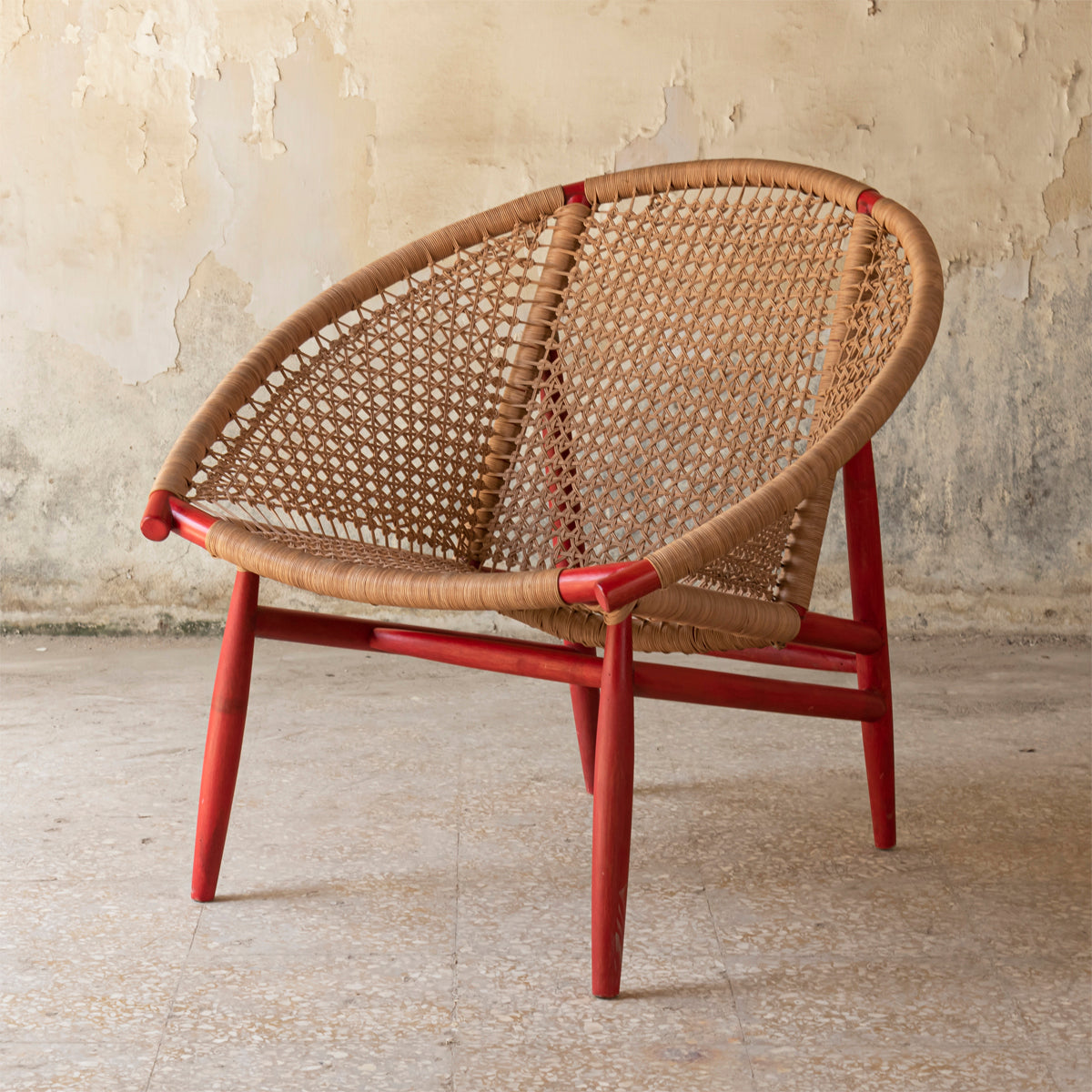 Soop Leather Chair - Red