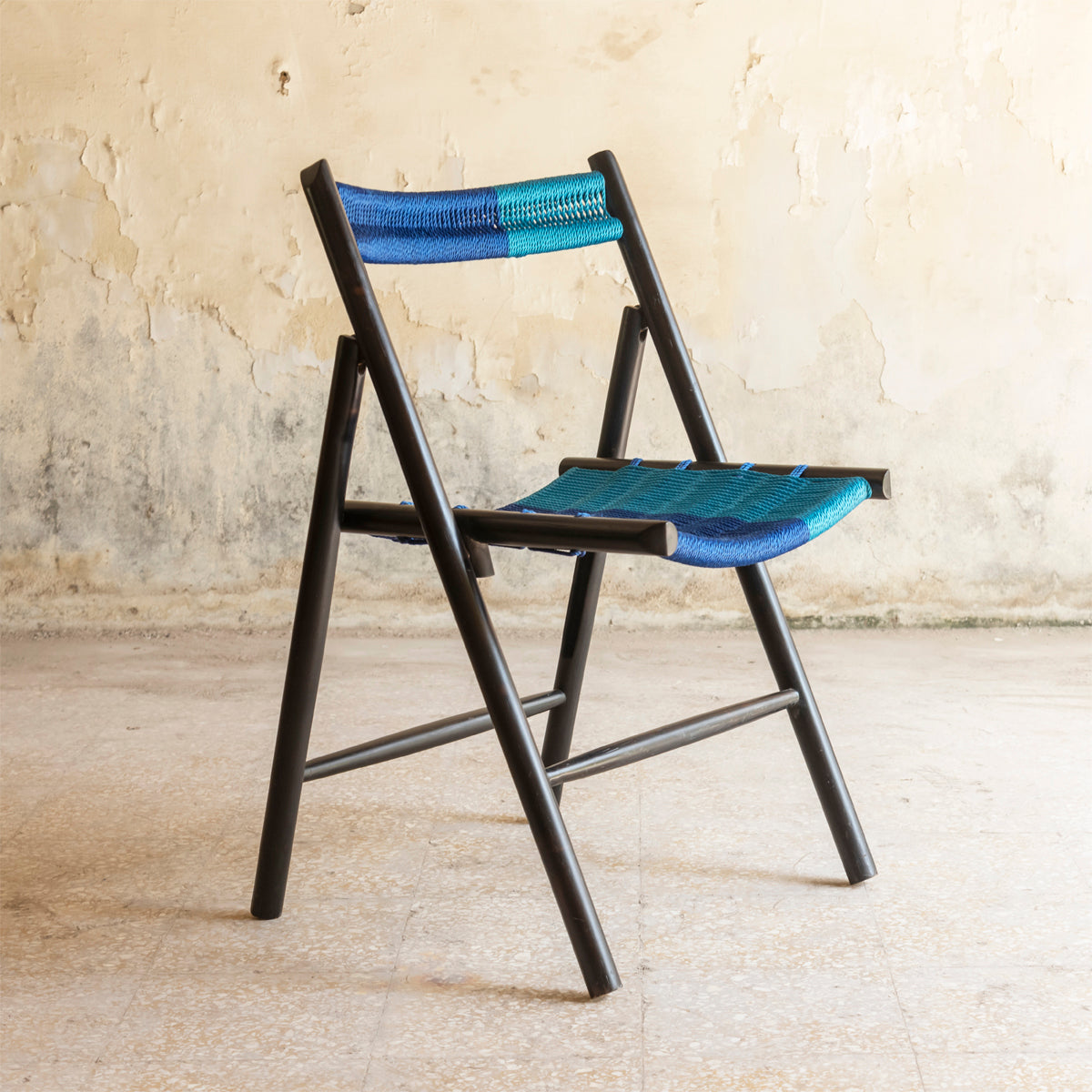 Chamfer Chair Black - Blue
