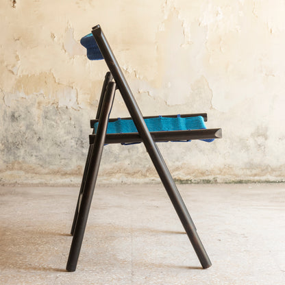 Chamfer Chair Black - Blue