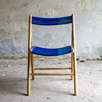 Chamfer Chair Natural - Blue