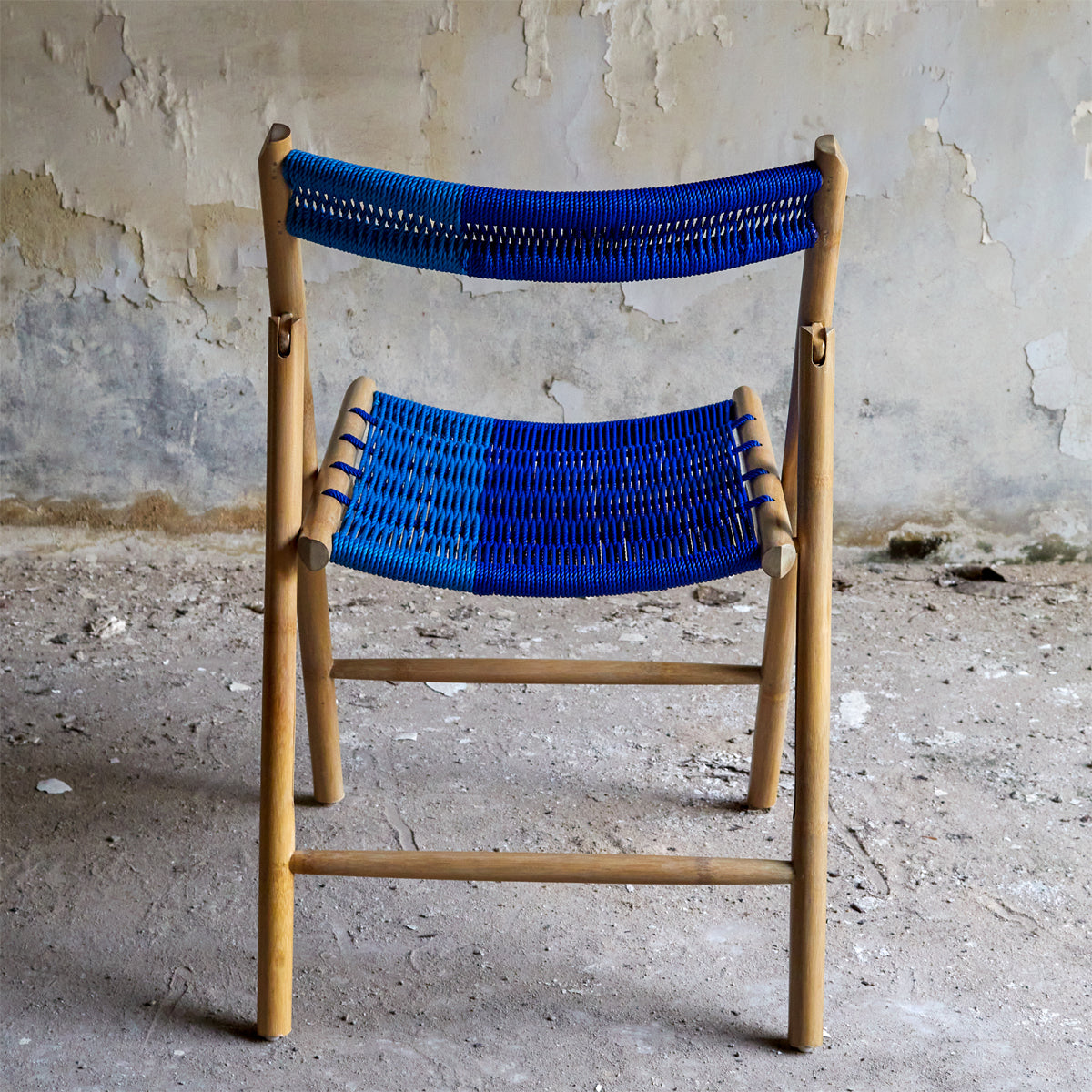 Chamfer Chair Natural - Blue