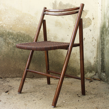 Leather Skinny Folding Chair